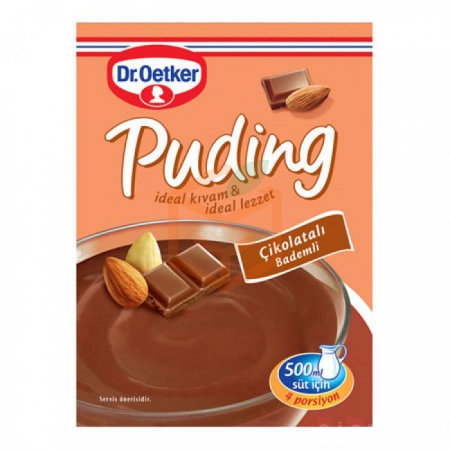 Dr.oetker Puding Çikolatalı Bademli 104gr - 24lü Koli  | Gıda Ambarı