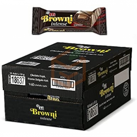 Eti Browni İntense Çikolata Kaplı Kek 50 Gr (k:18637)-16lı Koli