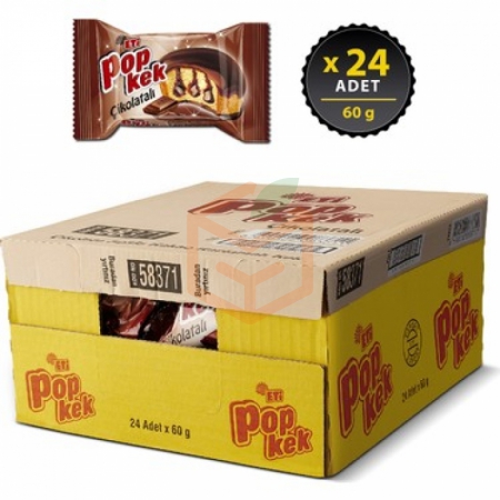 Eti Popkek Çikolatalı 60 Gr (k:58371) -24lü Koli | Gıda Ambarı