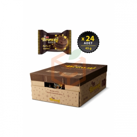Eti Browni Gold Çikolata Soslu Kek 45 Gr (k:46373) -24lü Koli