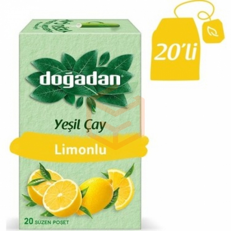 Doğadan Yeşil Çay Limonlu 20li Paket | Gıda Ambarı